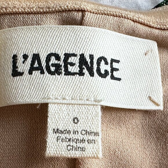 L'AGENCE Caprice Dress Leopard & Roses. Worn less than 2 Hrs. Size 0/ XS/XXS - Picture 4 of 5